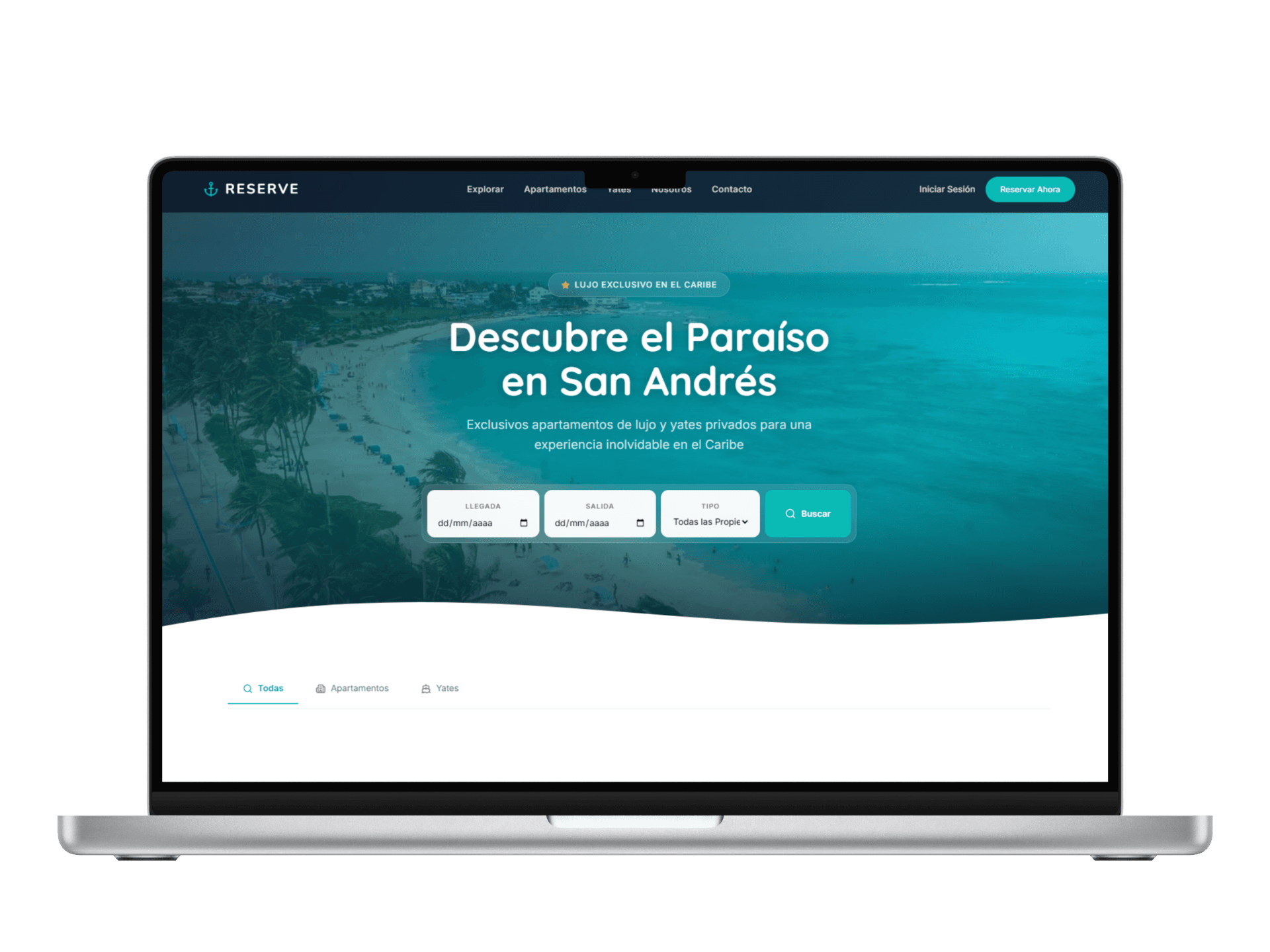 Reserva Desktop Mockup