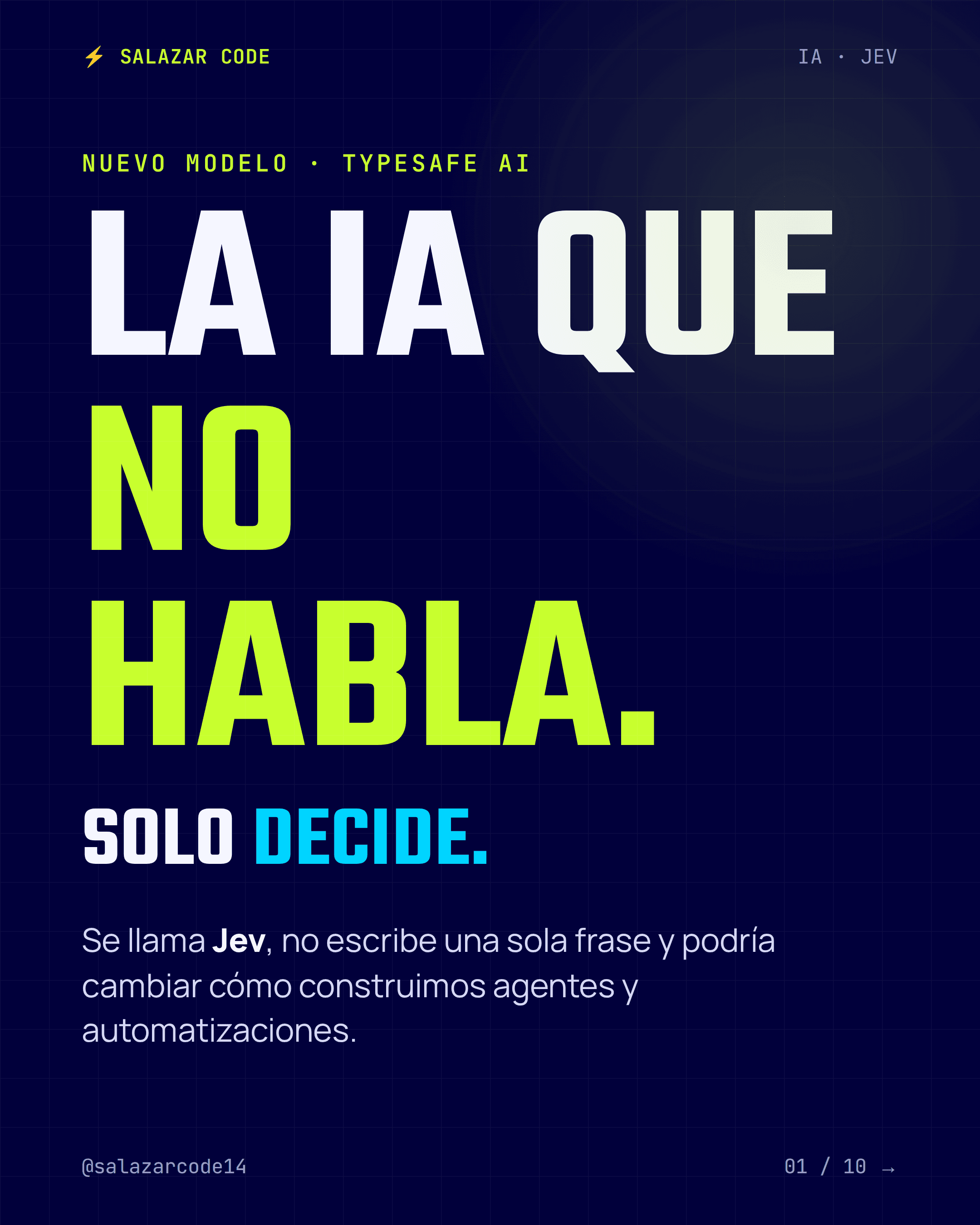 La IA que no habla, solo decide: presentación de Jev, el nuevo modelo de TypeSafe AI