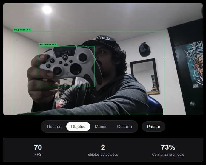 Real-time object detection: a person and a game controller