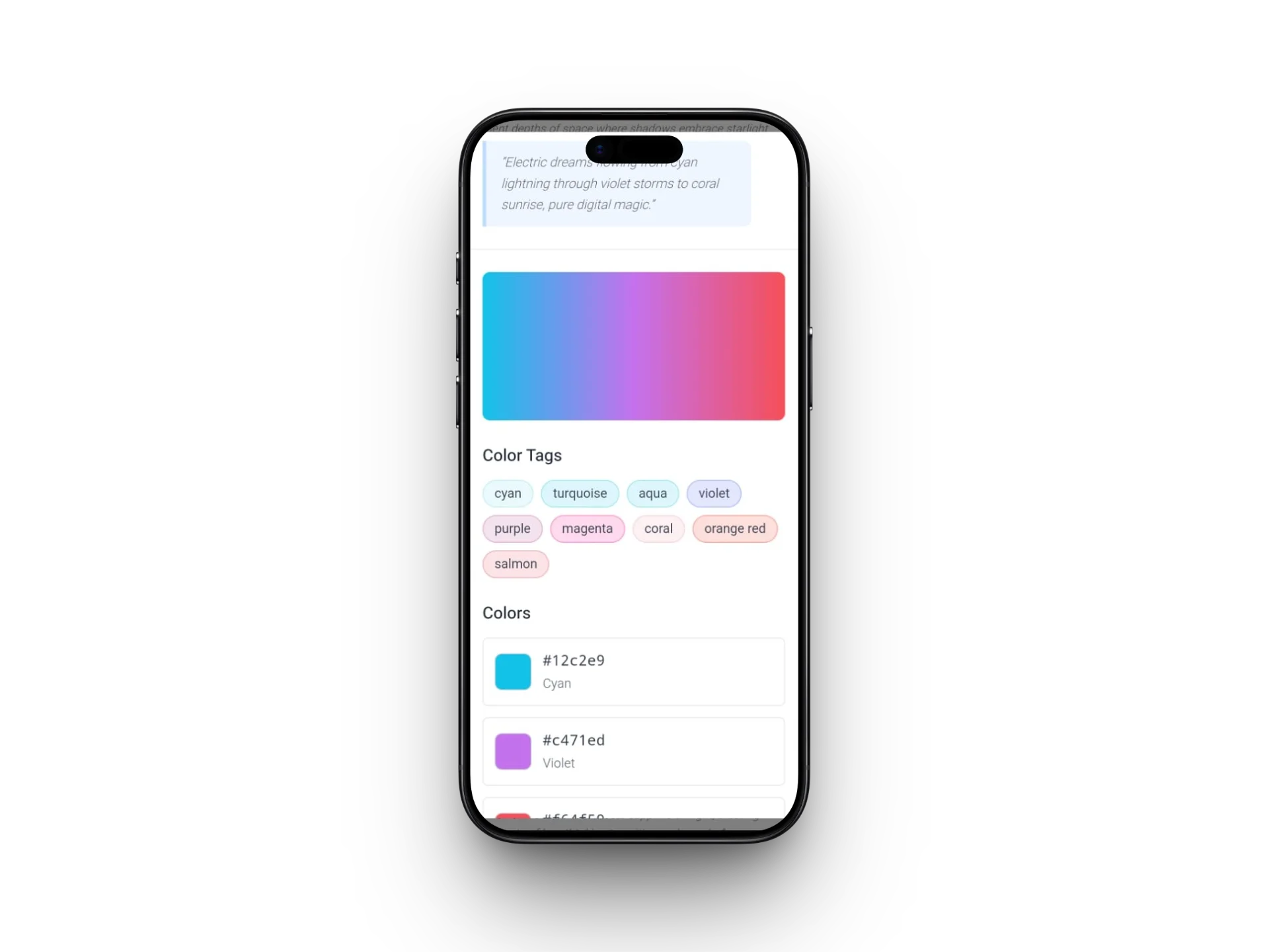 Nice Gradient Mobile App